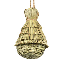 Collection Extérieure LUOYING GARDEN : Nid de Repos Chaleureux pour Oiseaux de Taille Moyenne en Paille Artificielle Suspendue, 150g, Importé, Idéal pour l'Été