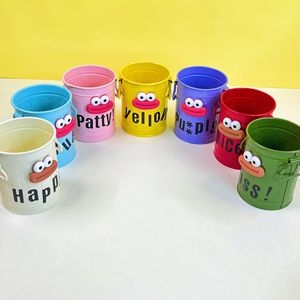 Quirky Metal Pen Holder Round Uv Printing <b>Large</b> Capacity Student Desktop Storage <b>Box</b> Office Decoration <b>Gift</b> - Product Image 3