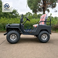 Mini Jeep Huajia de Alta Calidad, 150cc, Negro, Automático, 4 Tiempos, Gasolina, Chasis de Acero, 80km/h, Go Cart, Dune Buggy, ATV Todoterreno