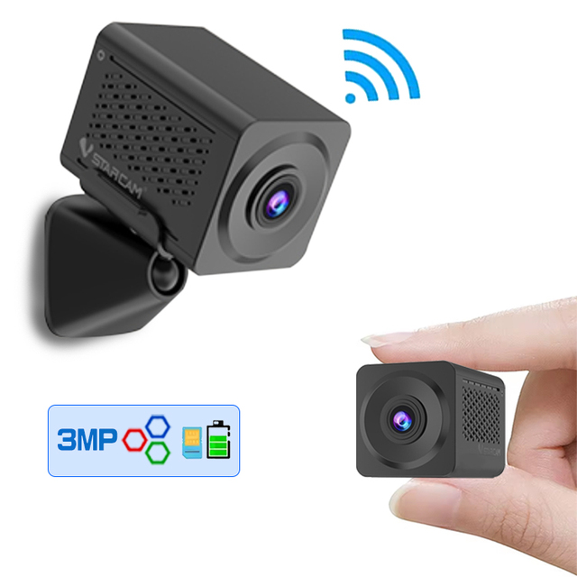 CB78W Wifi Mini Camera Full Color Night Vision 3MP with Rechargeable Battery Camera for Indoor Use Home Mini Camera