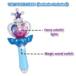 Kit de baguette magique de princesse pour enfants, jeu de rôle, <span class=keywords><strong>maquillage</strong></span>, accessoires de déguisement de fête pour les tout-petits - Product Image 4