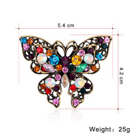Broches de luxe Bling, Bijoux tendance, Designer de mode, Broche pour foulard femme en strass multicolores style antique