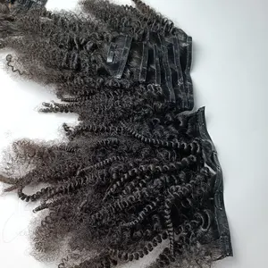 Program Offer 5% Off By Big Wholesale NguyenHair In Vietnam, This Product Is Afro Kinky Curly Clip In Hair Extensions, Real Hair