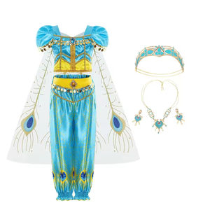 Robe de princesse arabe inspirée d'Aladdin pour les filles TV & Movie Cosplay Costume pour les enfants Carnaval & Fêtes Inspiré par <span class=keywords><strong>Jasmine</strong></span> - Product Image 3