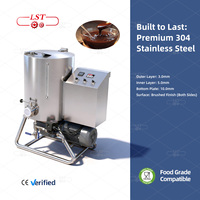 Machine à broyer les billes de chocolat verticale LST 30/50 kg avec pompe PLC, machine à broyer le chocolat, roulement pour raffinage des fèves de cacao