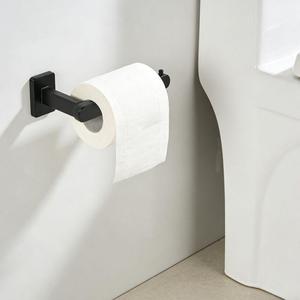Accessoires de salle de bain modernes et élégants, installation facile, <span class=keywords><strong>porte</strong></span>-<span class=keywords><strong>rouleau</strong></span> de <span class=keywords><strong>papier</strong></span> <span class=keywords><strong>toilette</strong></span> en alliage de zinc, <span class=keywords><strong>noir</strong></span>, vente flash - Product Image 6
