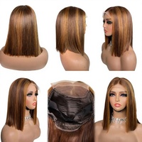 Perruque Bob Exotique Yulin 5x5 Closure Cheveux Malaisiens Bruts SDD Lisses Double Drawn Semi-tissée