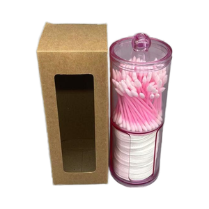 Kit d'approvisionnement professionnel pour salons de beauté et cliniques OEM – Outils de maquillage pour nettoyage en profondeur du visage, cotons démaquillants faciles à nettoyer, écouvillons en plastique rose - Product Image 2