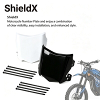Plaque de numéro avant en plastique PP pour motocross ShieldX, pièces de modification brillantes pour moto, compatible avec Surron Light Bee X LBX