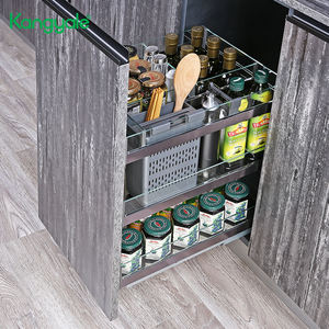 Organisateur de bouteilles d'eau pour armoire de <span class=keywords><strong>cuisine</strong></span> Kangyale, panier <span class=keywords><strong>coulissant</strong></span> pour armoire, étagère coulissante en acier inoxydable, <span class=keywords><strong>porte</strong></span>-épices - Product Image 2