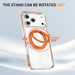 เคสโทรศัพท์มือถือรุ่นใหม่สำหรับ 17 Pro Max พร้อมที่ยึดใสแบบเกียร์ ป้องกันรอยนิ้วมือ ชุบเคลือบด้วยไฟฟ้า - Product Image 3