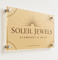 Enseigne de magasin de montres en acrylique personnalisée OEM, logo d'horloge, fixation murale, impression UV, découpe laser, vente en gros