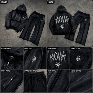 OEM Acid Wash Fleece Rib Knit Trim Unisex Velvet <strong>Velour</strong> Sweatsuit Reflective Piping Flared Jogging Couple 90s Men Fall <strong>Tracksuit</strong> - Product Image 3