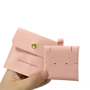 Emballage de bijoux en microfibres de luxe avec logo personnalisé, plusieurs couleurs, boucles d'oreilles, colliers, pochettes cadeaux - Product Image 1