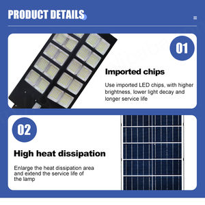 Économie d'énergie solaire intelligente de réverbères d'IP65 LED 60W 90W 120W 150W capteur intelligent à télécommande moulé sous pression en aluminium - Product Image 4