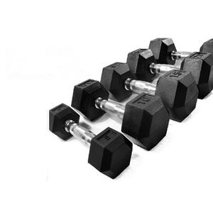 مجموعة أوزان دمبلز سداسية مطاطية سداسية رخيصة حسب الطلب للمنزل - Product Image 2