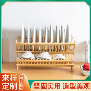 Dish Rack 16 Compartment Folding Removable <b>Kitchen</b> Drain Rack Storage Organizer Oval Shape - Product Image 5