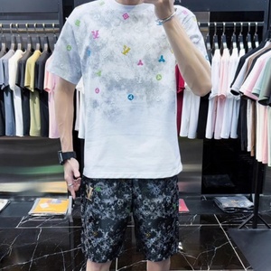 Camiseta de Verano de Diseño de Lujo para Hombre, Estampada, de Manga Corta, Estilo Retro, 100% Algodón, Talla Grande - Product Image 5