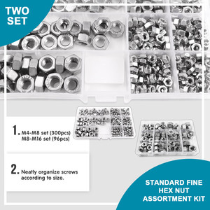 Kit d'écrous hexagonaux métriques M4 M5 M6 en acier inoxydable 304 de haute qualité, prix d'usine en gros - Product Image 4