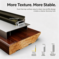 Rodapié Moderno de Aluminio Engrosado con Sistema de Fijación a Presión, Rodapié Minimalista de 2.6 cm, Moldura de Acero Inoxidable para Suelos de Villas, Tiendas y Hoteles