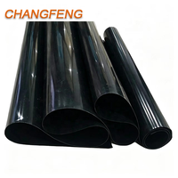Bâche de bassin à poissons noire lisse, imperméable, anti-infiltration, stabilisée aux UV, en géomembrane HDPE, en rouleau, largeur standard, pour aquaculture