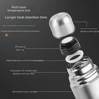 Thermos en acier inoxydable à double paroi avec isolation thermique sous vide, bouteille d'eau portable pour le camping en plein air et la consommation quotidienne