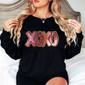 Offre Spéciale saint valentin Chenille patchs 2025 amour fer sur patchs paillettes paillettes lettres Xoxo paillettes patchs pour vêtements - Product Image 6