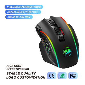 Redragon-Souris de jeu sans fil <span class=keywords><strong>MMO</strong></span> RGB M901P-KS, 16000 DPI, avec taux d'interrogation de 1000Hz - Product Image 1