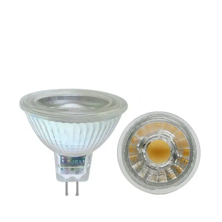 Dimmable lampu sorot kaca led mr16 5W bohlam led gu5.3 dapat diredupkan mr16 12v 24v lampu sorot led efisiensi lumen tinggi