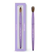 Nouvelle conception 2026 – Pinceau à ongles en acrylique personnalisé 100 % Kolinsky avec manche en métal bleu – Pinceau à ongles en acrylique Kolinsky pour ongles en acrylique