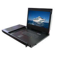KVM-21500M Seri 4port/8port/16port 1U Rak Mount 21.5 Inch LED KVM Drawer Mendukung USB+PS2 Konsol Lokal KVM Switch Tersedia