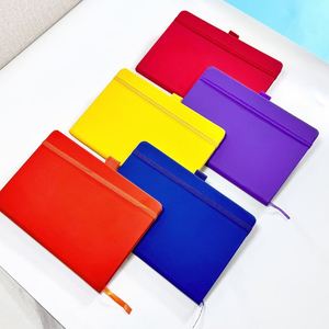 Carnet de notes en cuir PU personnalisé de haute qualité avec logo, format A5 A6, pour le budget, les affaires, l'école, le bureau, journal, avec bande élastique - Product Image 4