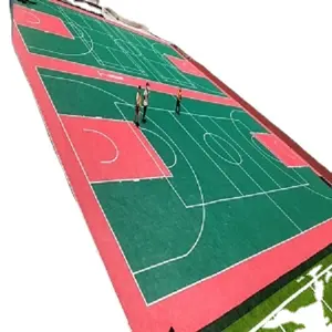 Stay At Home And Play In The Backyard With Basketball Court Painted And Pickleball Court Size Line