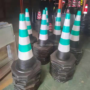 Cônes de signalisation routière en caoutchouc à déviation rapide, poteaux de signalisation, blocages routiers réfléchissants à haute intensité pour la sécurité routière, avertissement de construction sur glace - Product Image 2