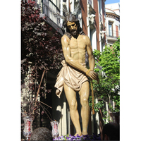 Statue de jésus en pierre catholique naturelle sculptée à la main, décoration en marbre