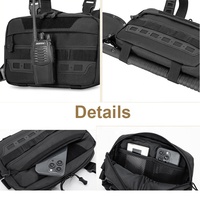 Sac de poitrine tactique personnalisé QXMOVING pour homme, sac à bandoulière imperméable de petite taille pour la pêche, le camping et la chasse