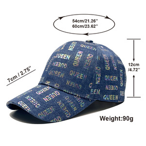 Cappellino da Baseball in Denim Versatile nuovo stile cappello da <span class=keywords><strong>regina</strong></span> personalizzato per uomo e donna berretto alla moda da esterno Cross-Border - Product Image 2