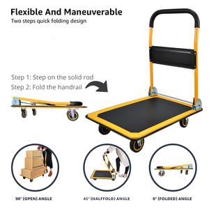 Carro de Plataforma de Acero de Alta Calidad, de Cuatro Ruedas, Resistente, para Transporte, Personalizable OEM para Herramientas de Hotel - Product Image 6