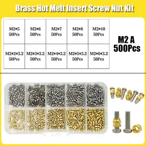 น็อตสแตนเลสแบบหลอมร้อน 420/500 ชิ้น รุ่น TS100 น็อตทองเหลืองแบบหลอมร้อนสำหรับเชื่อม หัวเกลียวใน น็อตแบบเสียบ - Product Image 4