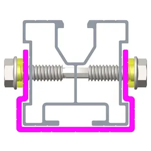 Montage sur rail en aluminium extrudé 1mw garde-corps de panneau solaire système de montage de toit solaire photovoltaïque