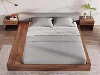 AJJ-Q393 Nouveau lit double en bois massif chinois pour chambre d'hôtes