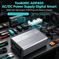 Chargeur de batterie LiPo intelligent numérique ToolkitRC ADP450 AC/DC 450W 24V 19A avec prise XT60 pour accessoires de drone FPV