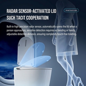 WC intelligent électrique à couvercle automatique avec bidet intégré et télécommande, pour une expérience de toilette humanisée - Product Image 4