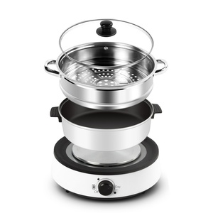 Casserole électrique multifonctionnelle 3 en 1, cuiseur vapeur, 4L, 1300W, contrôle numérique, haute efficacité, respectueux de l'environnement - Product Image 5