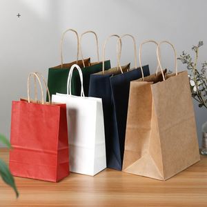 Sacs en papier personnalisés avec logo imprimé, biodégradables, recyclables, de différentes couleurs, pour restaurants, plats à emporter, épiceries, supermarchés - Product Image 4