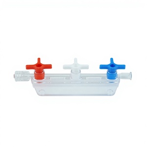 Colector desechable de 2 y 3 vías con Luer Lock para sets de infusión, colectores de plástico de tres vías con conexión derecha para cardiología, OEM/ODM - Product Image 1