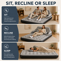 Lit gonflable pliable avec pompe intégrée pour le camping en plein air, les voyages, matelas gonflable