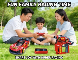 Voiture RC de combat infrarouge 2,4 GHz avec mécanisme de retournement, lumières LED, effets sonores, 3 options de couleur, jouet interactif télécommandé - Product Image 4