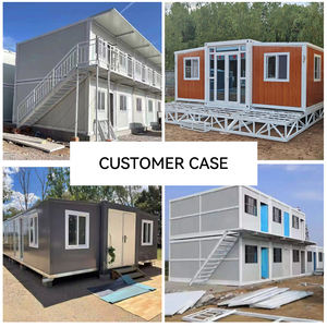 Maison en acier coloré à double <span class=keywords><strong>aile</strong></span>, boîte d'expansion, appartement avec salle de bain, motif de briques, application extérieure - Product Image 6