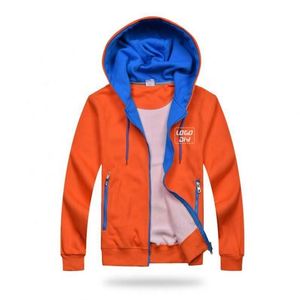 Sudadera con capucha y cremallera para hombre, diseño bordado con etiqueta personalizada, tejido de forro polar, para gimnasio y ropa urbana - Product Image 4